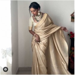 Jaquard silk ready to wear saree